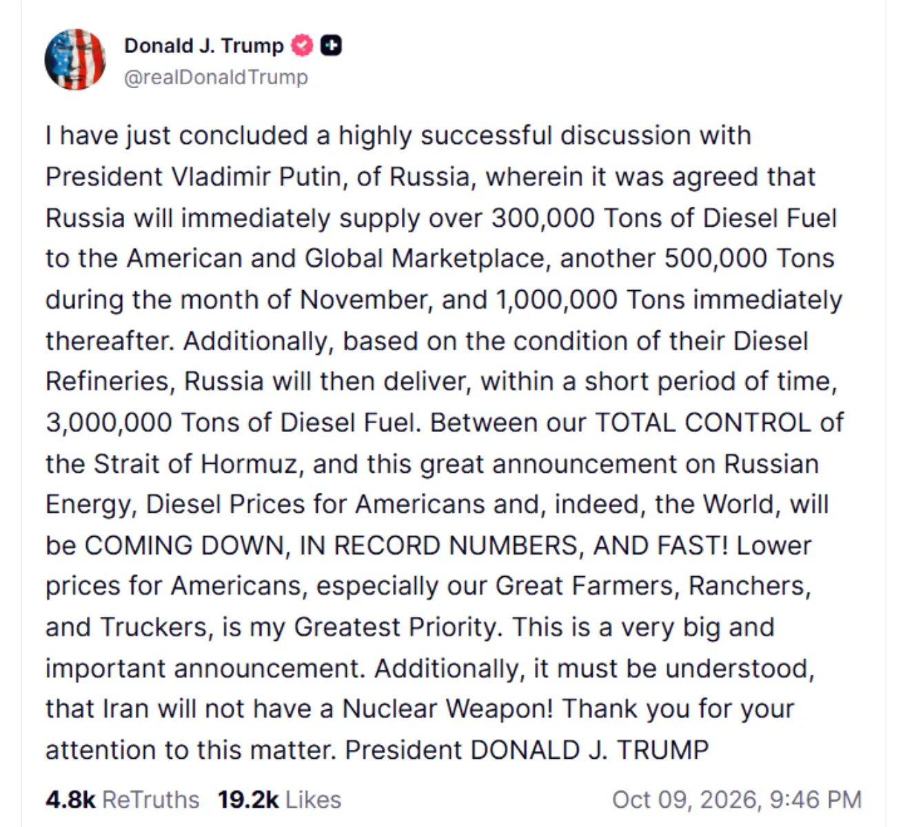 trump truth social                      