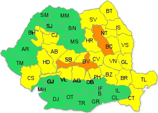 Avertizarea COD PORTOCALIU de ploi a fost prelungită