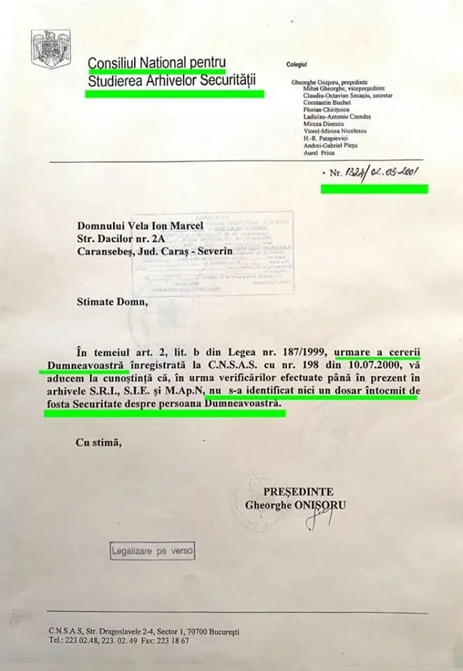 Documente / A colaborat ministrul Marcel Vela cu Securitatea? – poza 1