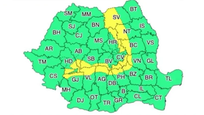 ANM a prelungit avertizarea meteo. Cod galben de viscol şi ninsori în zonele montane din 16 judeţe – poza 1