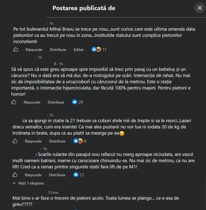 Mesaje pe un grup de Facebook