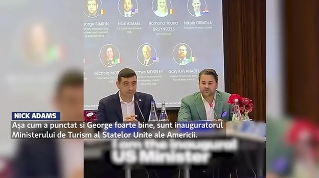 Articolul susține că Nick Adams, prezentat ca trimis al lui Donald Trump, l-a lăudat pe George Simion la F… — rated ÎNȘELĂTOR