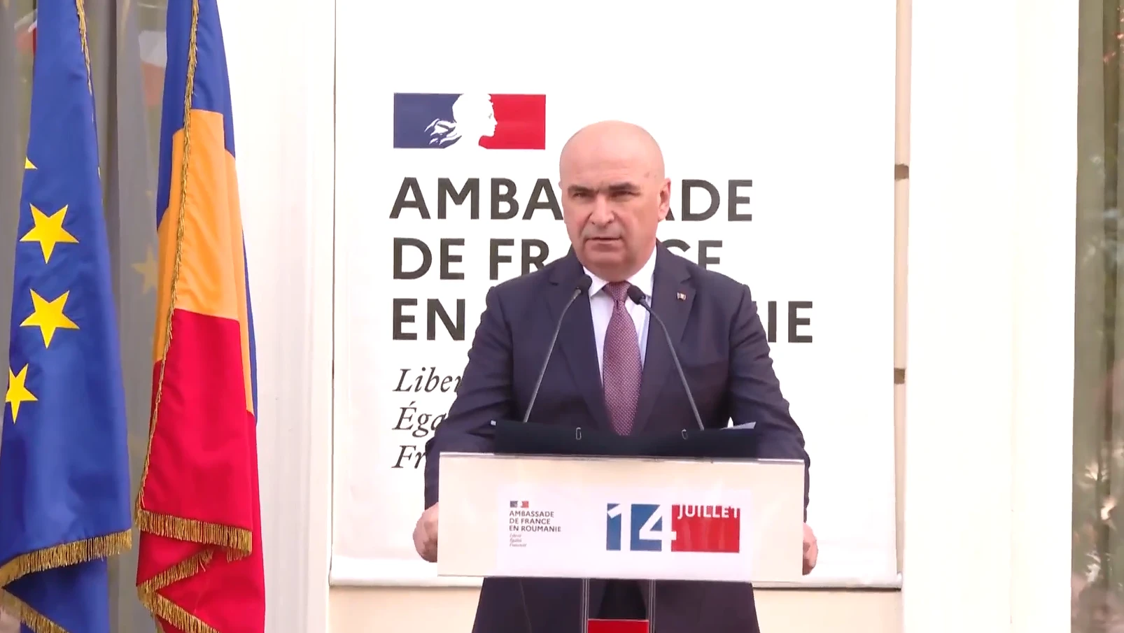 Discursul premierului interimar Ilie Bolojan susținut pe 14 iulie 2026 la recepția de Ziua Națională a F… — verdict ÎNȘELĂTOR